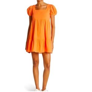 🤍3/$15 Abound Puff Sleeve Tiered Dress